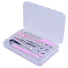 7 PCS Plastic Box Edelstahl Nagelknipser Maniküre-Set (zufällige Farben)