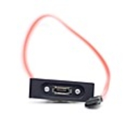 7-Pin SATA Stecker auf eSATA 7Pin weiblich-Verlängerungskabel mit Shell Halter Front Panel Bay Rot Farbe 40cm