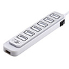 7-Port High-Speed-USB 2.0 Hub mit Schalter (silber)