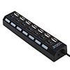 7-Port USB 2.0 High Speed Hub (schwarz)