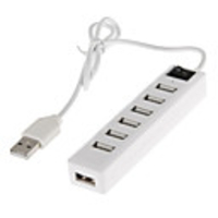 7-Ports Hallo-Speed USB 2.0 HUB (Schwarz / Weiß)