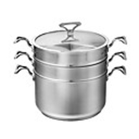 7 QT 3-Schichten-Struktur Edelstahl Multi-Töpfe,  W24cm x L35cm x H20cm