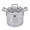 7 Qt Edelstahl Kochtopf mit Deckel,  W22cm x L22cm x H13cm