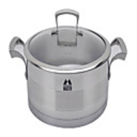 7 Qt Edelstahl Suppentopf mit Deckel,  W28cm x L28cm x H9cm