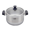 7 Qt Edelstahl Suppentopf mit Deckel,  W28cm x L28cm x H9cm