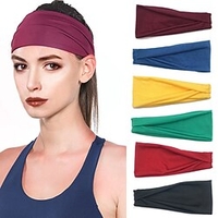 7 Stück / Set Sport-Stirnbänder Yoga schweißabsorbierende Gürtel für Männer und Frauen,  die Fitness-Stirnbänder laufen lassen Stretch-Baumwoll-Stirnbänder reine Farbstirnbänder Lightinthebox