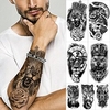 7 stücke wasserdicht temporäre tattoo aufkleber wald löwe tiger bär flash tattoos frauen leopard wolf krone körperkunst arm gefälschte tatoo männer Lightinthebox