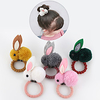 7 teile / satz niedliche Tierhaarkugel Kaninchenhaarring weibliches Gummiband elastische Haarbänder koreanische Kopfbedeckungen Kinder Haarschmuck Ornamente Lightinthebox