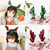 7 teile/satz kinder weihnachten haarschmuck mädchen geweih stereo haarnadeln weihnachtsleistung geschenke kopfbedeckung weihnachtsclips Lightinthebox