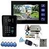 7 "TFT Farb-LCD-Video-Türsprech RFID Keypad Access Control System Video auf Nimm ein IR-Nachtsicht