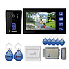 7 "Touch-Panel-Video-Türsprechanlage System mit elektronischer Steuerung Sperre RFID keyfobs