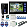 7 "Touch-Panel-Video-Türsprechanlage System mit Magnetverschluss RFID keyfobs