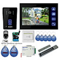 7 "Touch-Panel-Video-Türsprechanlage System mit Magnetverschluss RFID keyfobs