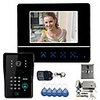 7 "Video-Türsprechanlage Gegensprechanlage Türklingel Touch Panel Türschloss RFID Keyfobs 1V1 Elektronische Türschloss