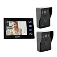 7 "Video-Türsprechanlage Intercom-System,  mit SD-Karte Fotoaufnahme,  Taking Foto (2 Kamera auf 1 Monitor)