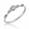 7 winzige Diamantstücke von exquisiten Ringstapelringen für Frauen kleine frische Stil Damen Zirkonia simulierten Diamantringschmuck Gold Silber Ringe für Frauen (Silber,  7) Lightinthebox