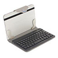 7 Zoll Bluetooth PU-Leder Ganzkörper-Fall mit Tastatur (Black and White)