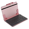 7 Zoll Bluetooth PU-Leder Ganzkörper-Fall mit Tastatur (Schwarz und Pink)