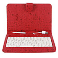 7-Zoll-Graffity Scrawling Muster PU-Kasten mit USB-Tastatur und Ständer