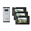 7-Zoll-TFT-LCD-Nachtsicht-Videotürsprechanlage mit Metall-Kamera und 3 7inch LCD Touch Keypad moniters