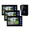 7 Zoll TFT LCD Video-Tür mit Touch-Taste (1 Kamera mit 3 Monitoren)