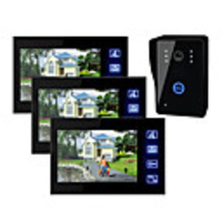 7 Zoll TFT LCD Video-Tür mit Touch-Taste (1 Kamera mit 3 Monitoren)