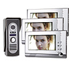 7-Zoll-TFT-LCD-Video-Türsprechanlage Intercom-System (1 Kamera mit 3-Monitor)