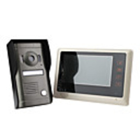 7 Zoll Touch-Mode-Button Video-Türsprechanlage (1 Night Vision wasserdichte Kamera im Monitor 1)
