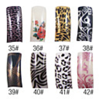 70 Stück volle Deckung brillanten Französisch Acrylnägel Spitzen 8 Farben erhältlich