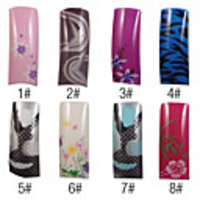 70 Stück volle Deckung geschmackvolle Französisch Acrylnägel Spitzen 8 Farben erhältlich