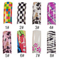 70 Stück volle Deckung romantische Französisch Acrylnägel Spitzen 8 Farben erhältlich