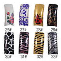 70 Stück volle Deckung ziemlich französisch Acrylnägel Spitzen 8 Farben erhältlich