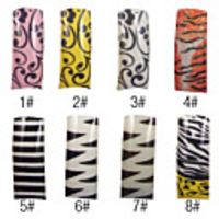 70 Stück voller Abdeckung Acryl-Nägel Spitzen 8 Farben erhältlich