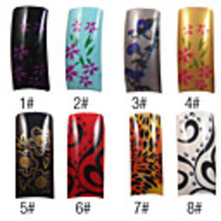 70 Stk. vollen Abdeckung des Mädchens Französisch Acrylnägel Spitzen 8 Farben erhältlich