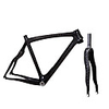 700c Vollcarbon federleicht Schlange geformt Diamant Rennrad-Rahmen mit Starrgabel natürliche Farbe
