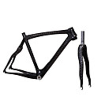 700c Vollcarbon federleicht Schlange geformt Diamant Rennrad-Rahmen mit Starrgabel natürliche Farbe