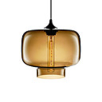 70w modernen Glas Pendelleuchte in braun transparent Flaschendesign