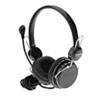 715 3, 5-mm-Hoch QualityHeadset On-Ear-Kopfhörer-Headset mit Mikrofon für Computer (Schwarz)