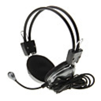 718 3, 5-mm-Headset High Quality On-Ear-Kopfhörer mit Mikrofon für Computer (Grau)