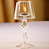 7.25 "klassische Art Glass Candle Lantern