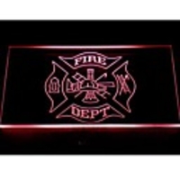 732 Fire Dept Helm AXE Ladder Neonlicht-Zeichen