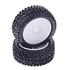 73mm Gummibereifung für 1.10 RC On-Road-Car in Weiß (2 Stück)