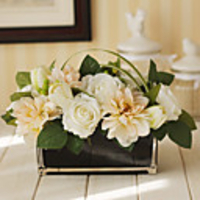 7.5 "H Elegante Blumenarrangements (White rechteckig)