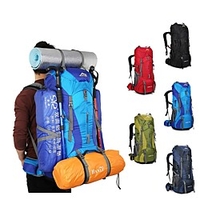 75 L Wanderrucksack Rucksack Regendicht Leicht Atmungsaktiv Berufs Verschleißfestigkeit Außen Wandern Camping Reise Nylon Rot Blau Grün Lightinthebox