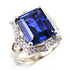 7.5ct Frauen 925 Sterling Silber Lab Erstellt Saphir-Ring
