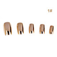 75PCS Metall shiny silver und golden Acryl UV Gel falsche Tips Nail Art