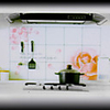 75x45cm Big Rose Pattern Öl-Proof Hot Water-Proof-Proof Küche Wandaufkleber