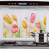 75x45cm Colorful Tulip Oil Pattern-Proof Hot Water-Proof-Proof Küche Wandaufkleber