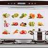 75x45cm Fruit Vegetables Pattern Öl-Proof Hot Water-Proof-Proof Küche Wandaufkleber