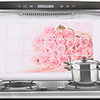 75x45cm Rosa Rose Öl-Proof Water-Proof Küche Wandaufkleber